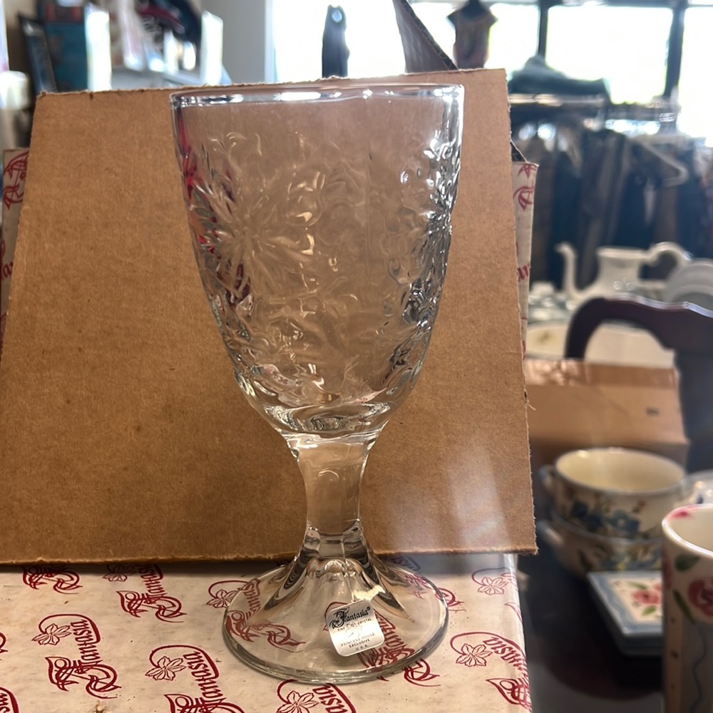 4 crystal water Goblets